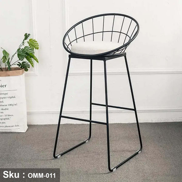 Metal bar stool with hot paint - OMM-011