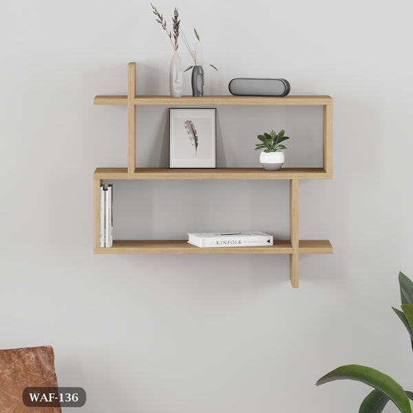 Decorative wall shelves - high quality MDF wood - WAF-136