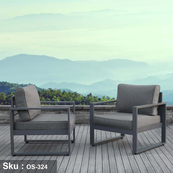 Set of 2 Aluminum Chairs 72X80cm - OS-324