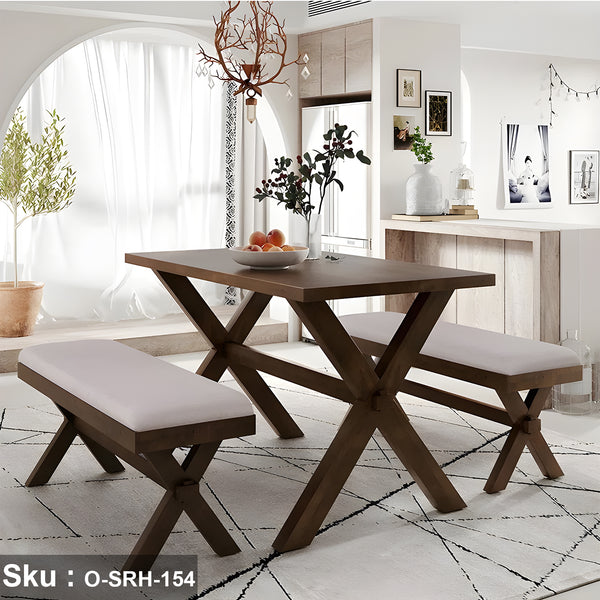 Wooden dining set - O-SRH-154