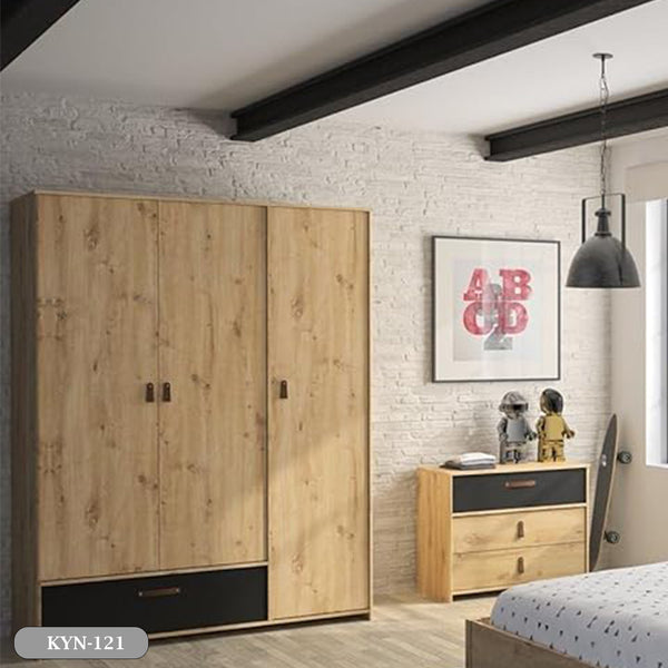 MDF wood wardrobe with HPL layer - KYN-121