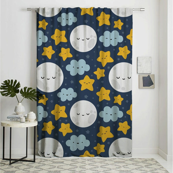 Velvet fabric children's curtain with linen - PRV-135