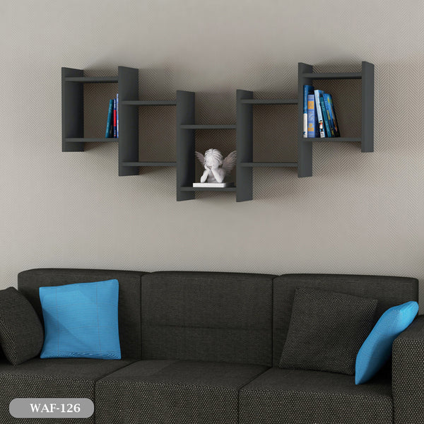 Decorative wall shelves - high quality MDF wood - WAF-126