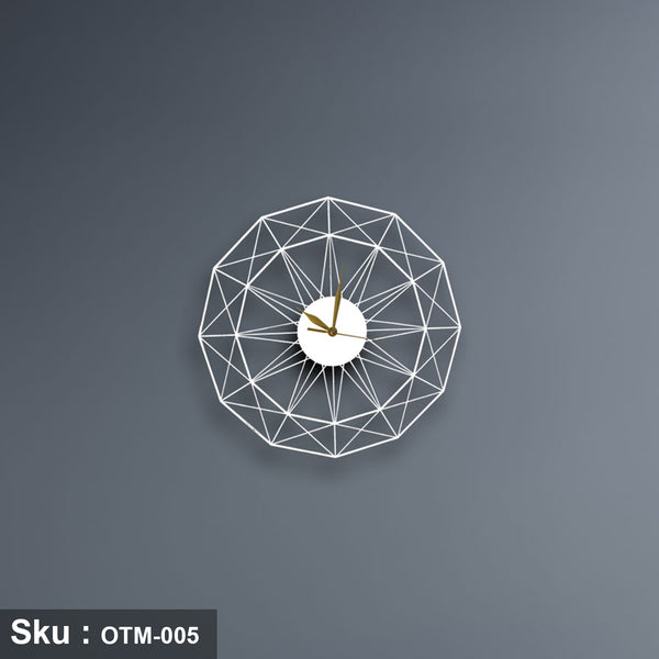 Metal wall clock with electrostatic coating 40X40cm - OTM-005