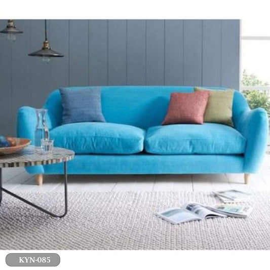 Beech wood sofa with linen or velvet fabric - KYN-085