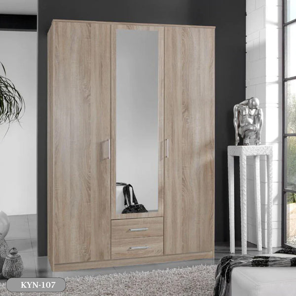 MDF wood wardrobe with melamine layer - KYN-107