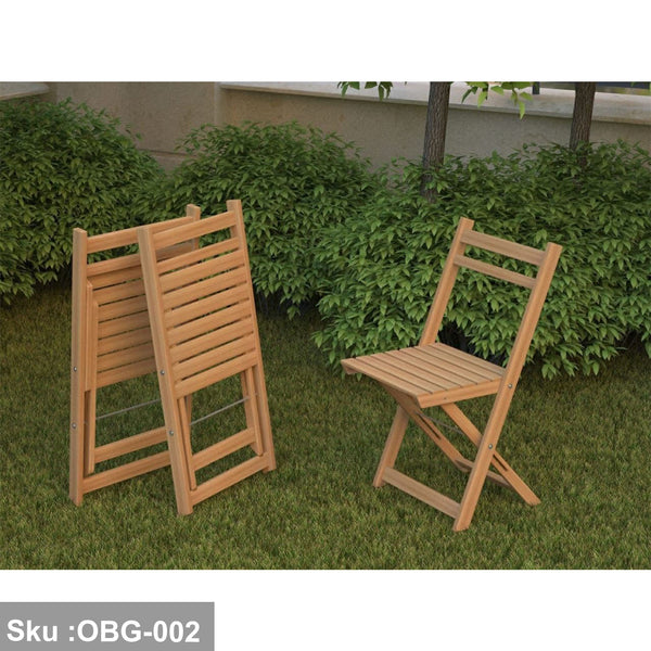 كرسي منطوى خفيف خشب زان احمر - OBG-002