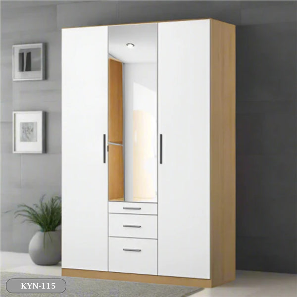 MDF wood wardrobe with melamine layer - KYN-115