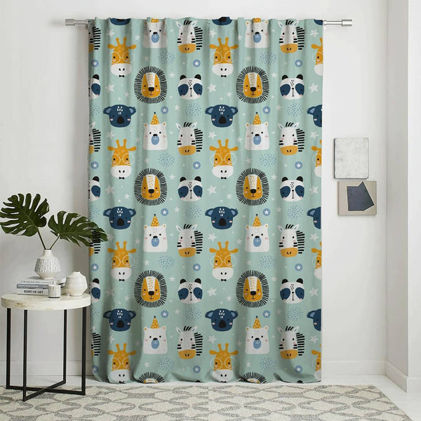 Velvet fabric children's curtain with linen - PRV-134