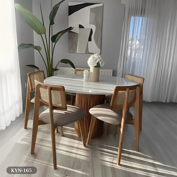 Dining table - 6 pieces of high quality beech wood - KYN-165