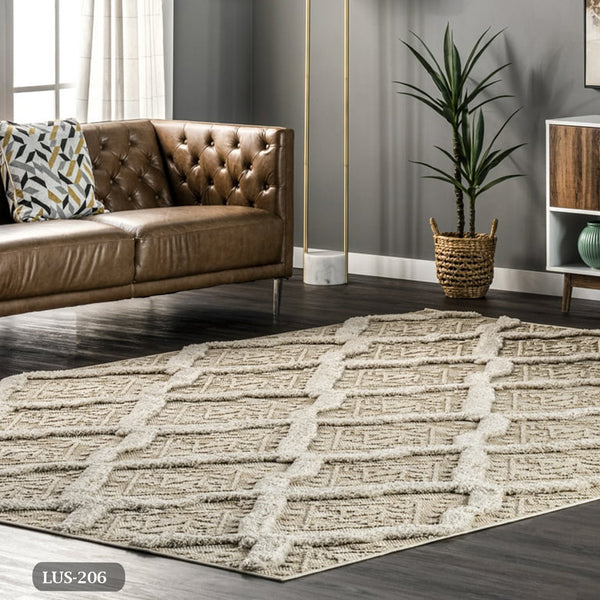 Handmade pure wool rug - 200x150cm - LUS-206