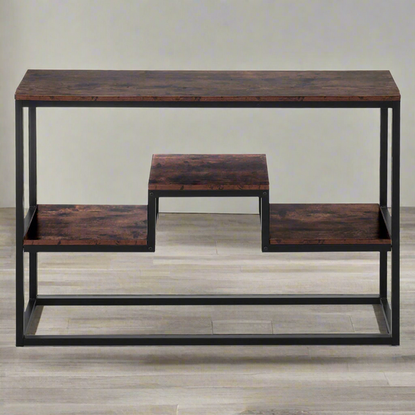 Iron and Melamine wood console - MTC-089