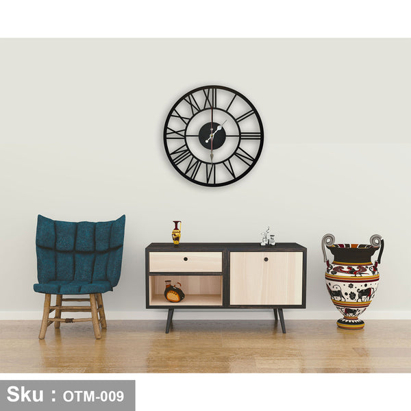 Metal wall clock with electrostatic coating 40X40cm - OTM-009