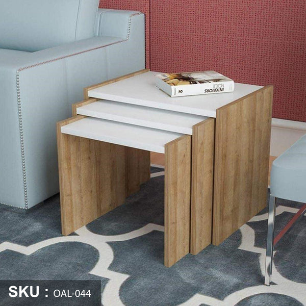 A set of nested side tables made of high-quality MDF wood - OAL-044