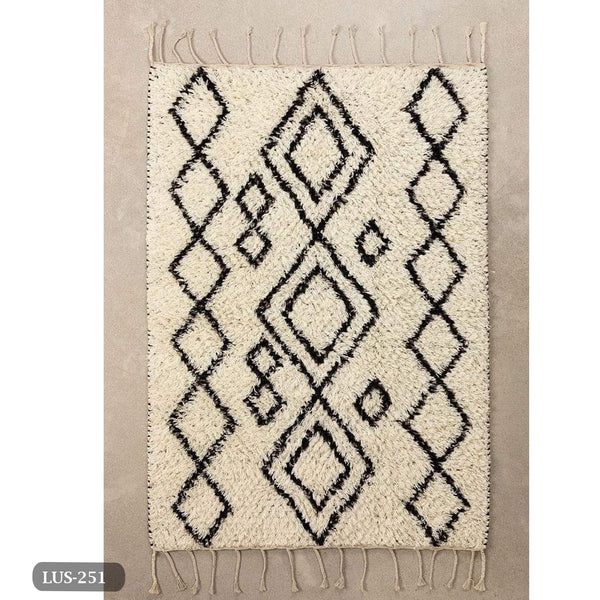 Handmade pure wool rug - 200x150cm - LUS-251