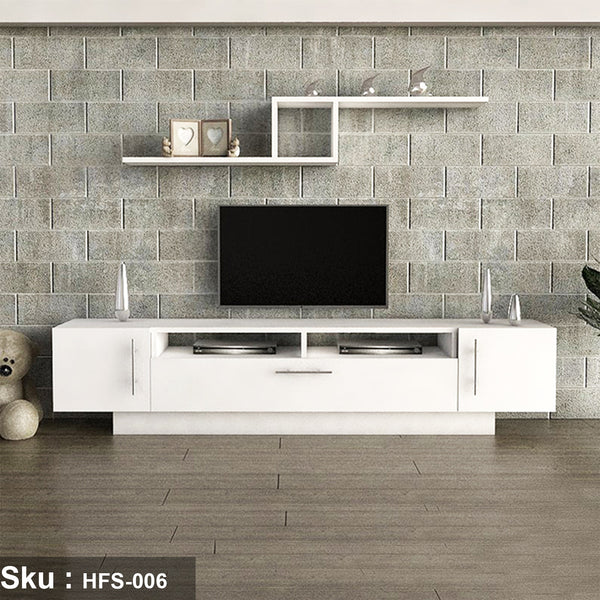 TV table with additional units made of high-quality MDF wood - HFS-006