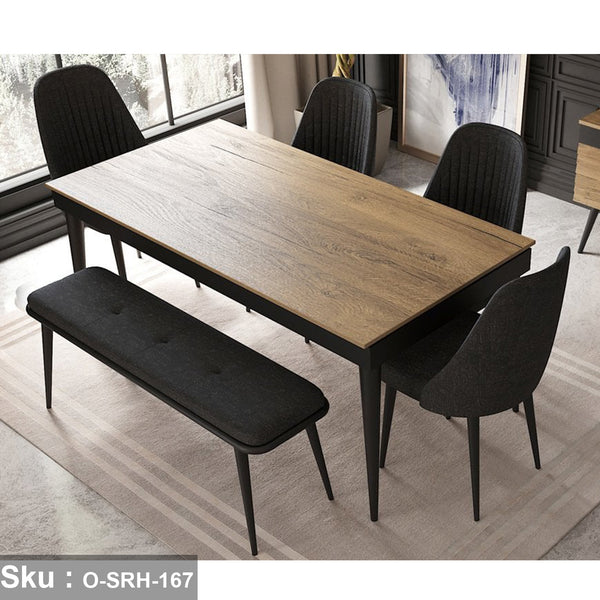 Wooden dining set -O-SRH-167