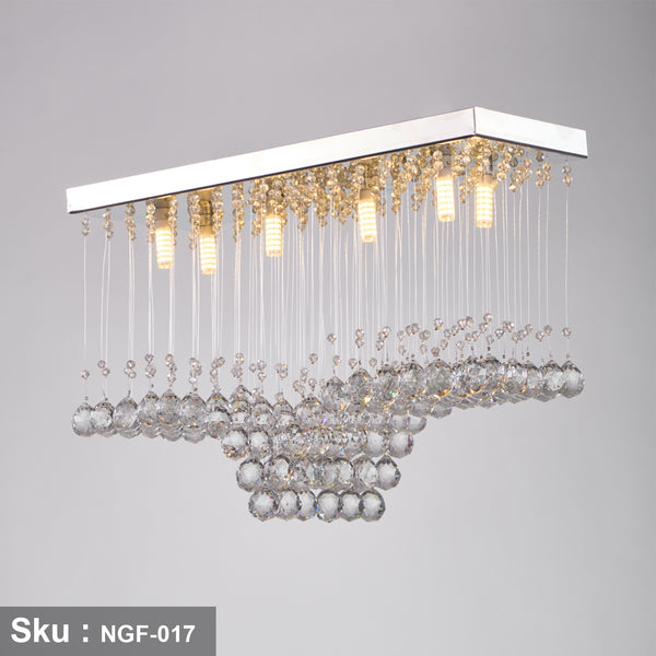 Chandelier stainless and crystal 45x55 cm - NGF-017