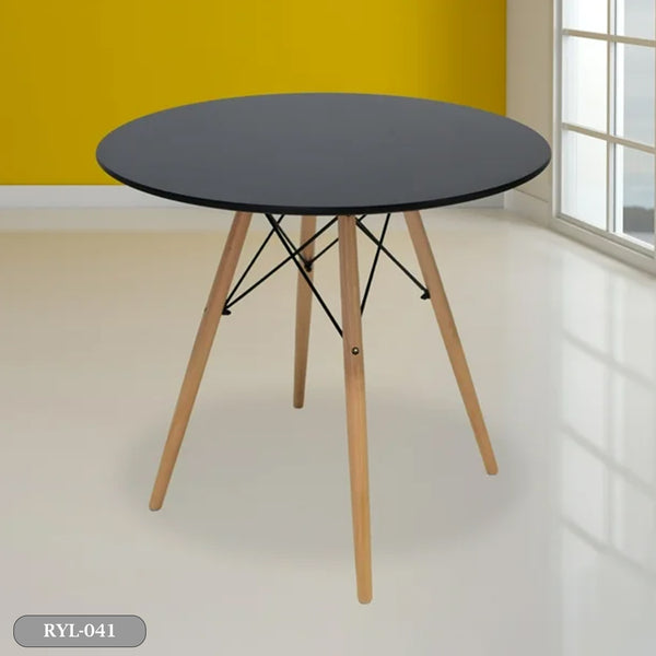 MDF tablet table with beech wood legs and iron chassis 70x70cm - RYL-041