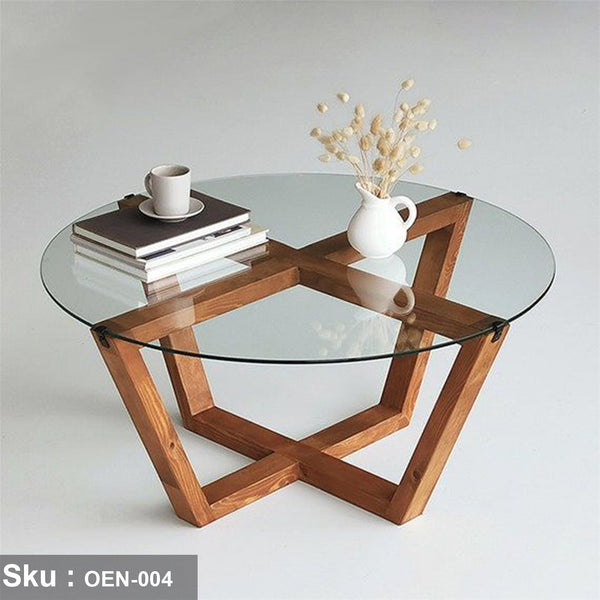 Natural wood coffee table - OEN-004