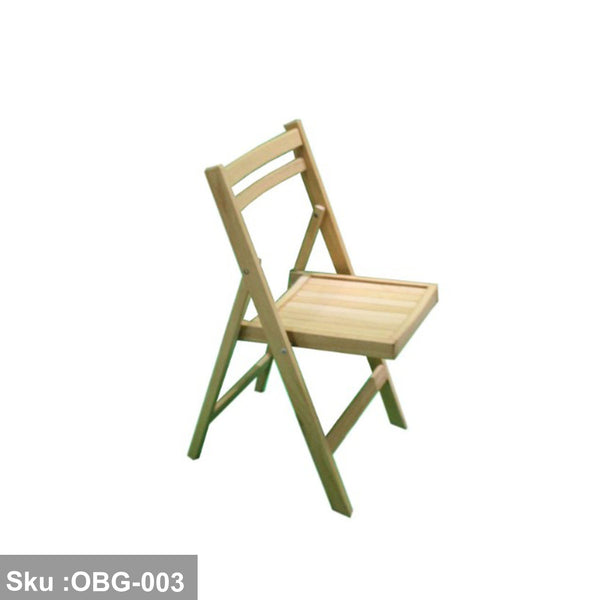 كرسي منطوى ثقبل خشب زان احمر - OBG-003