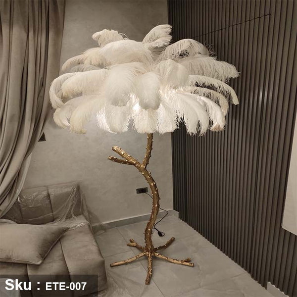 Natural ostrich feather tree, large size - ETE-007