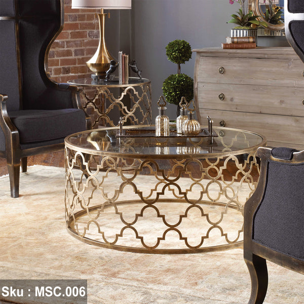 Petra coffee table 80 * 80 glass