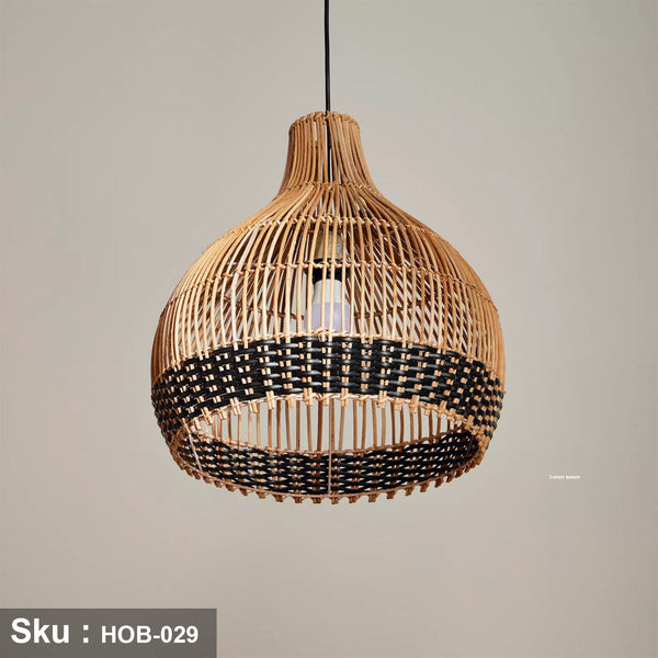 Natural Bamboo Wall Lamp 40x40cm - HOB-029