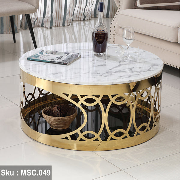 Belira coffee table 80 * 45 glass and marble