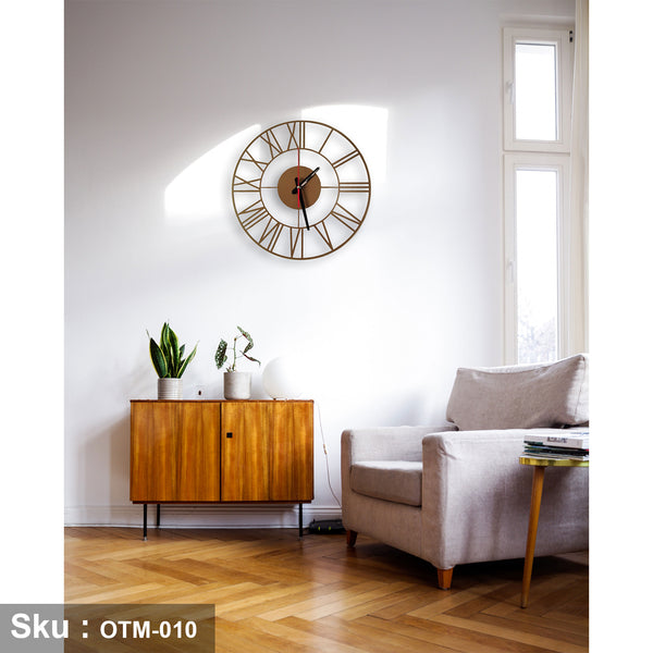 Metal wall clock with electrostatic coating 40X40cm - OTM-010