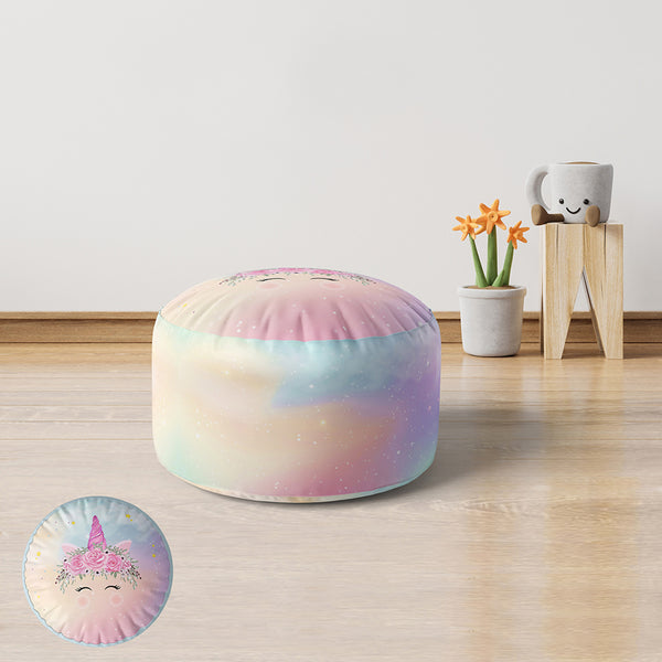 Velvet and linen children's pouf - PRV-249