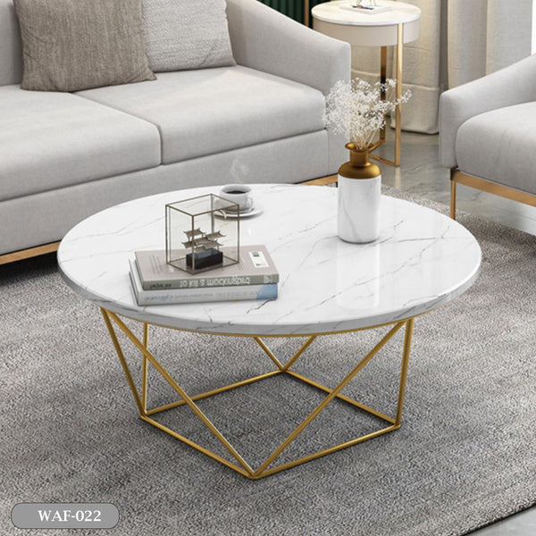 Wooden MDF and metal coffee table - WAF-022