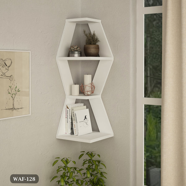 Decorative wall shelves - high quality MDF wood - WAF-128