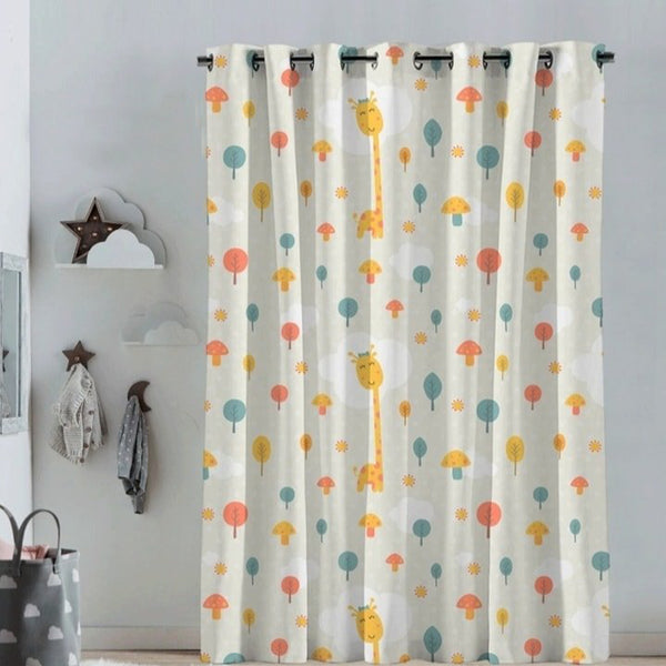 Children's curtain made of velvet fabric with linen - PRV-122