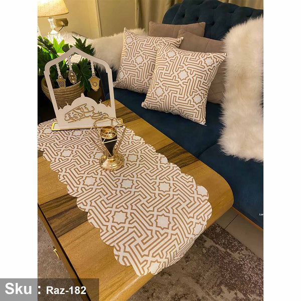 Set of 2 cushions and velvet tablecloth - RAZ-182