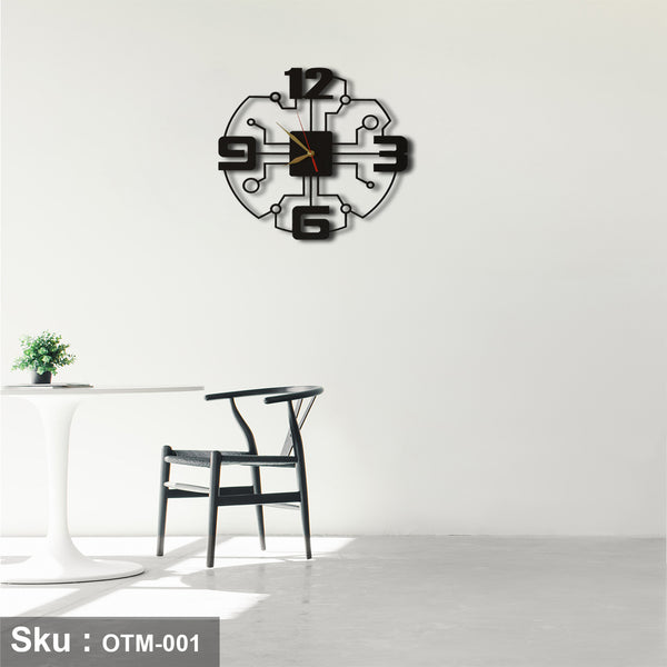 Metal wall clock with electrostatic coating 40X40cm - OTM-001