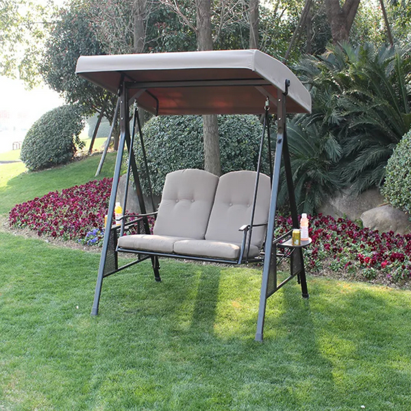 Two-seater outdoor swing, intended for relaxing in gardens or outdoor spaces - SEA-004