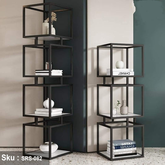 Steel and wood shelving unit - SRS-082