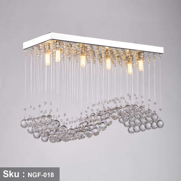 Chandelier stainless and crystal 45x55 cm - NGF-018