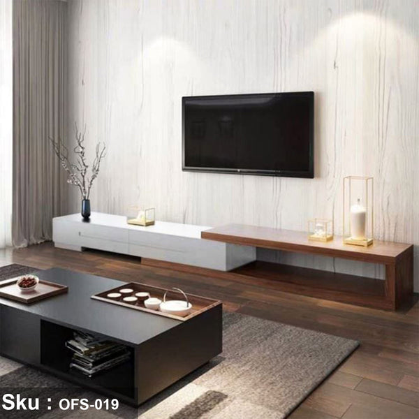 TV and coffee table made of treated Spanish MDF wood - OFS-019