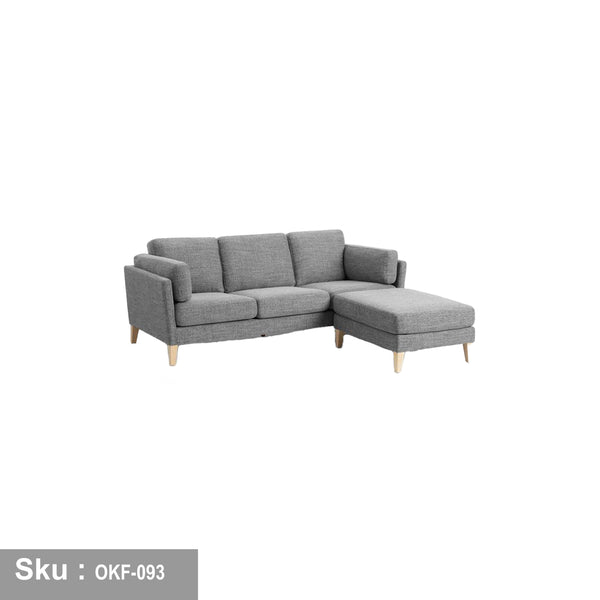 Wooden sofa and pouf - OKF-093