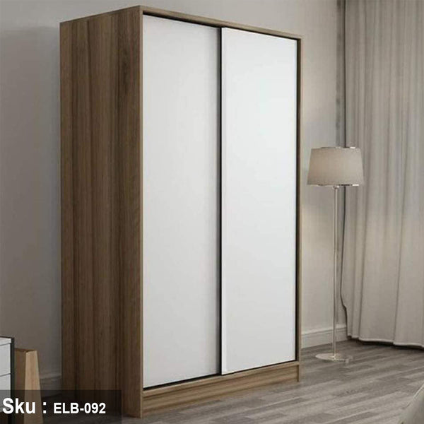 Abri cupboard 120 * 200 MDF wood (white * wooden)