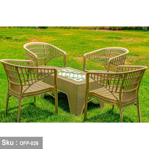 Crystal set of 4 chairs and a table - OFP-026