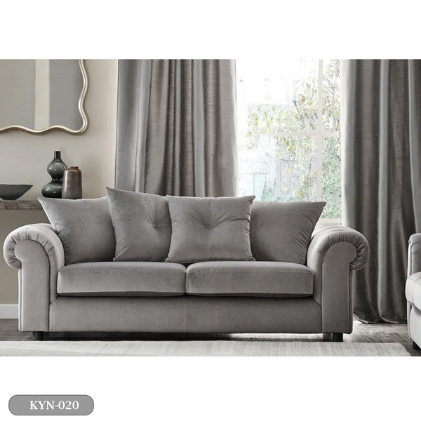 Beech wood sofa with linen or velvet fabric - KYN-020