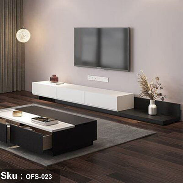 TV table and coffee table from treated Spanish MDF wood - OFS-023