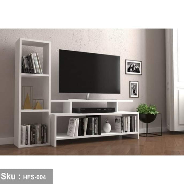 TV table with additional units made of high-quality MDF wood - HFS-004