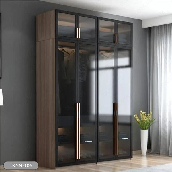 MDF wood wardrobe with melamine layer - KYN-106