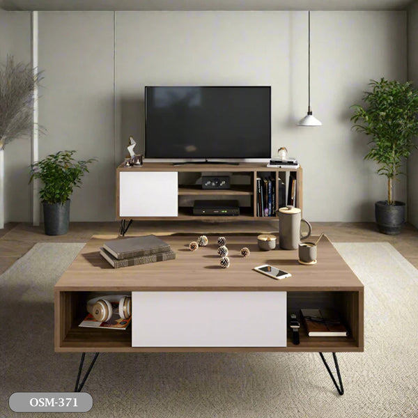 Coffee table set with TV table - high quality MDF wood - OSM-371