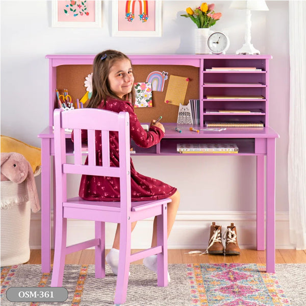 High quality wooden countertop children's desk with office chair - OSM-361