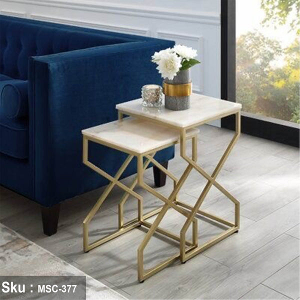 Ashley side table, iron, electrostatic paint